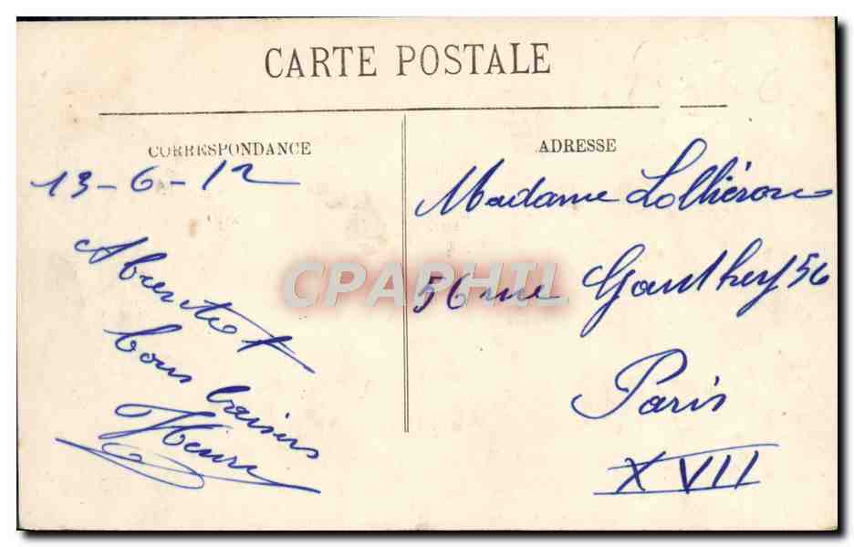CPA Trouville La Plage et les Planches  — Verso