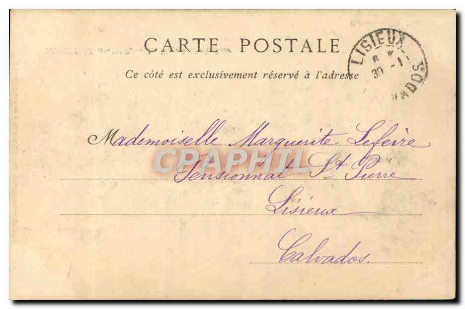 CPA Trouville sur Mer La Plage a Maree Basse  — Verso