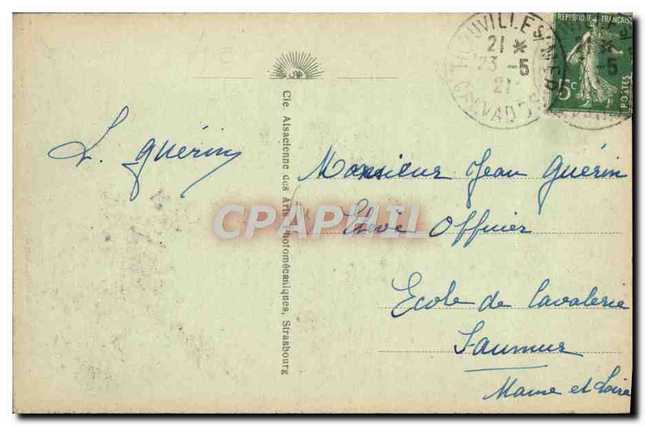 CPA Trouville Les Planches et les Tennis  — Verso