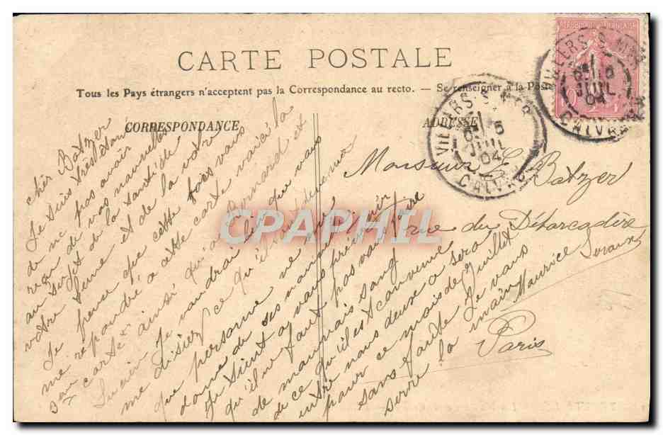 CPA Trouville Les Planches et le Casino — Verso
