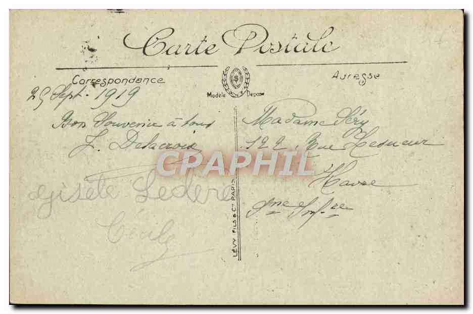 CPA Trouville Les Planches  — Verso