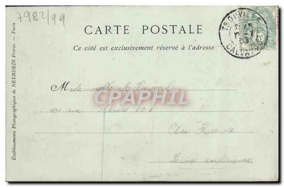 CPA Trouville sur Mer La Promenade de la Plage  — Rückseite