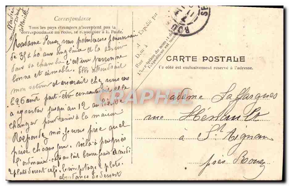 CPA Trouville Promenade de la Plage  — Verso
