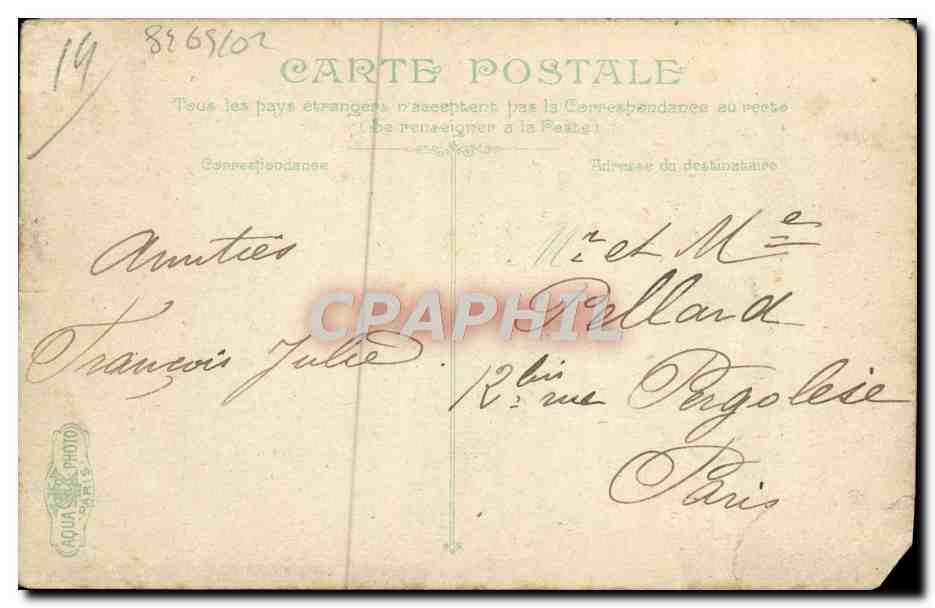 CPA Trouville La Poissonnerie Bateau — Verso