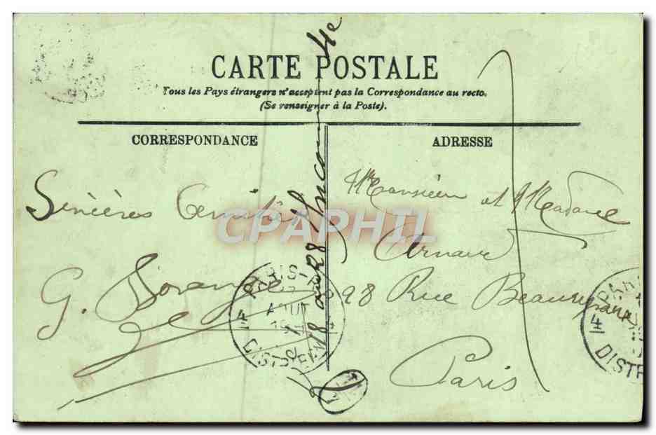 CPA Trouville Le Quai Tostain et la Poissonnerie Automobile  — Verso