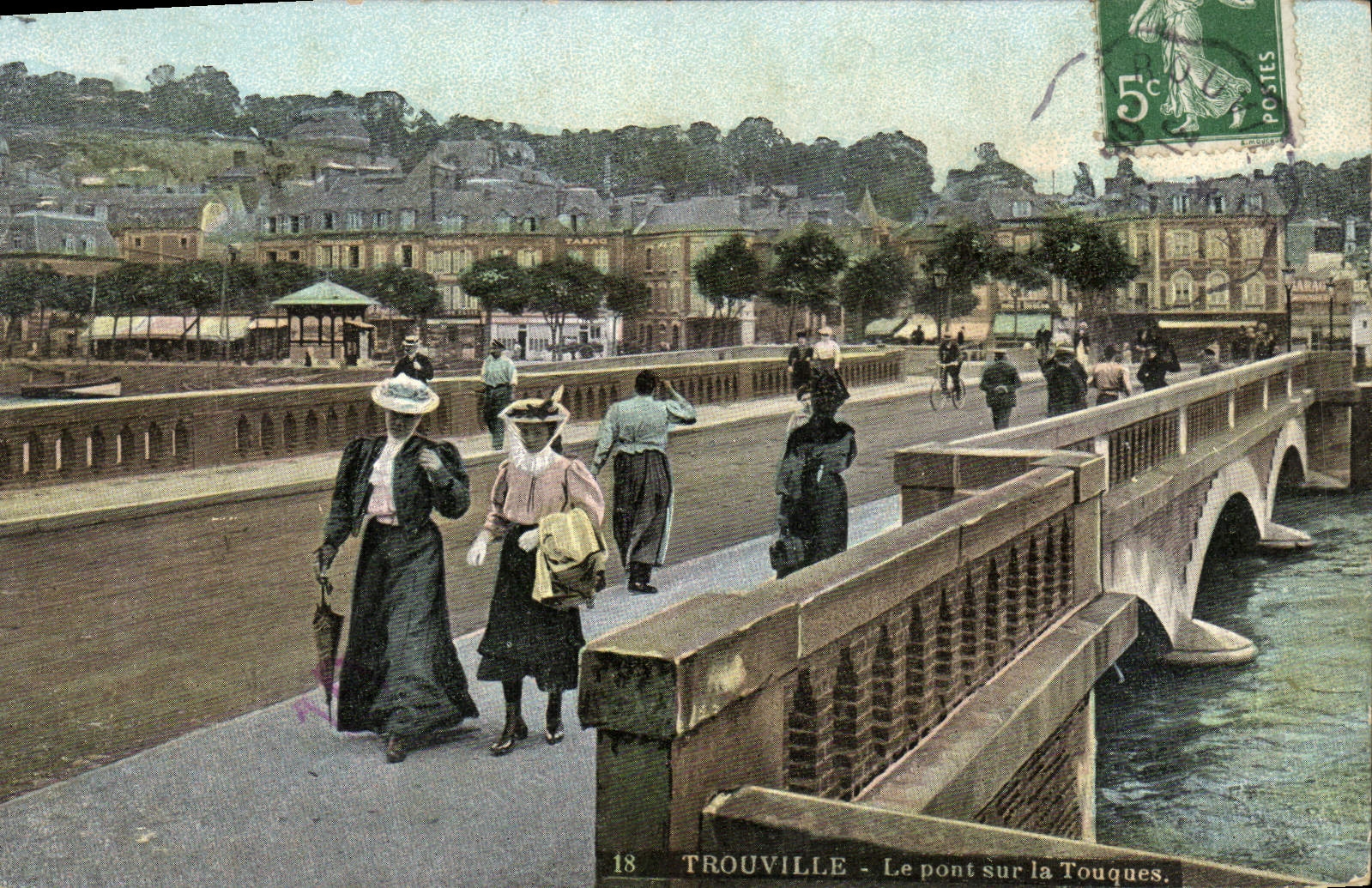 Trouville - Le pont sur la Touques — éditeur inconnu, n° 18