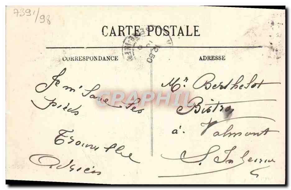 CPA Trouville Deauville Le Pont — Verso