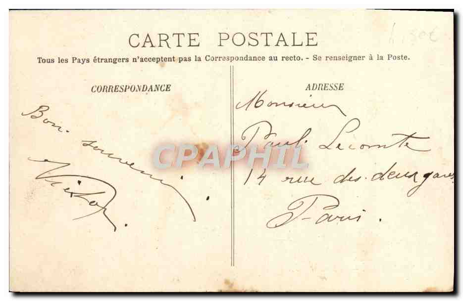 CPA Trouville Le Port Bateaux Peche Pecheur — Verso