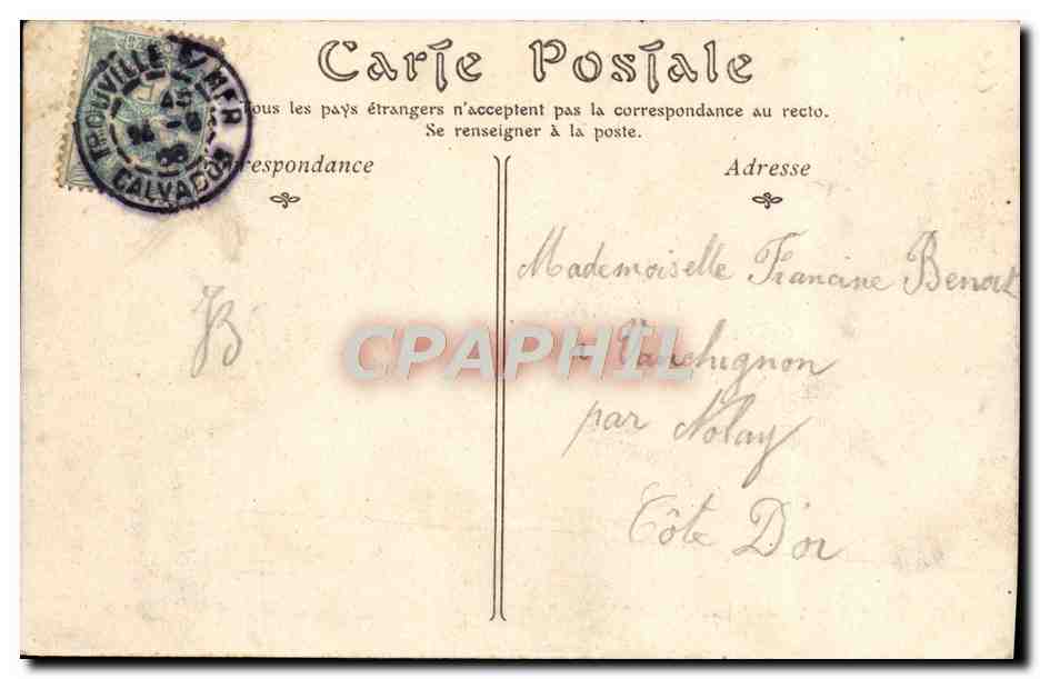 CPA Trouville sur Mer L'Avant Port Bateaux — Verso