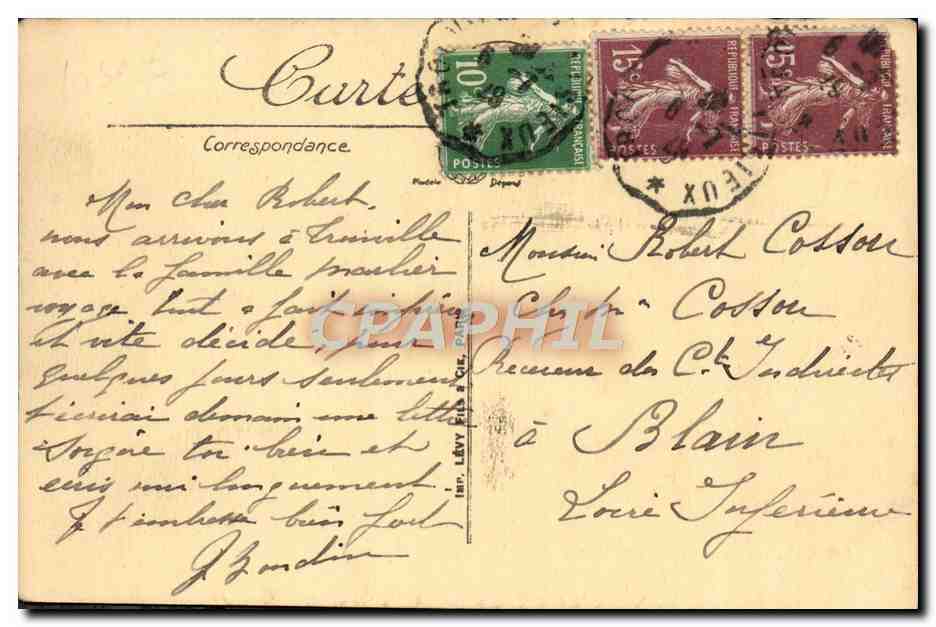 CPA Trouville Le Port Bateaux Peche Pecheur — Verso