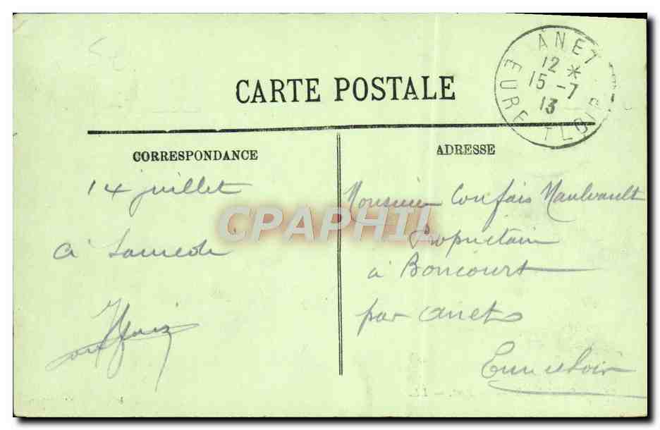 CPA Trouville Le Port Bateaux — Verso