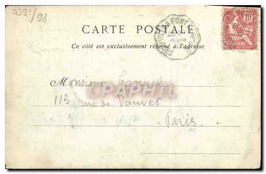 CPA Trouville Sur Mer Le port a maree haute Bateaux — Verso