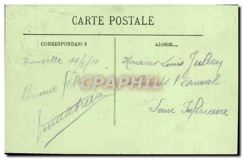 CPA Trouville Vue Generale Bateaux — Verso
