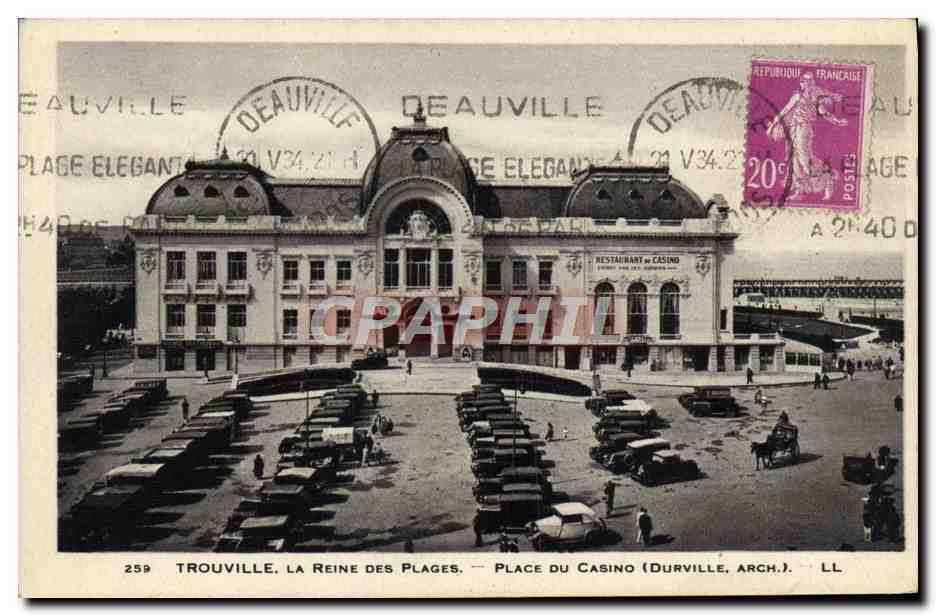 CPA Trouville Place du Casino 