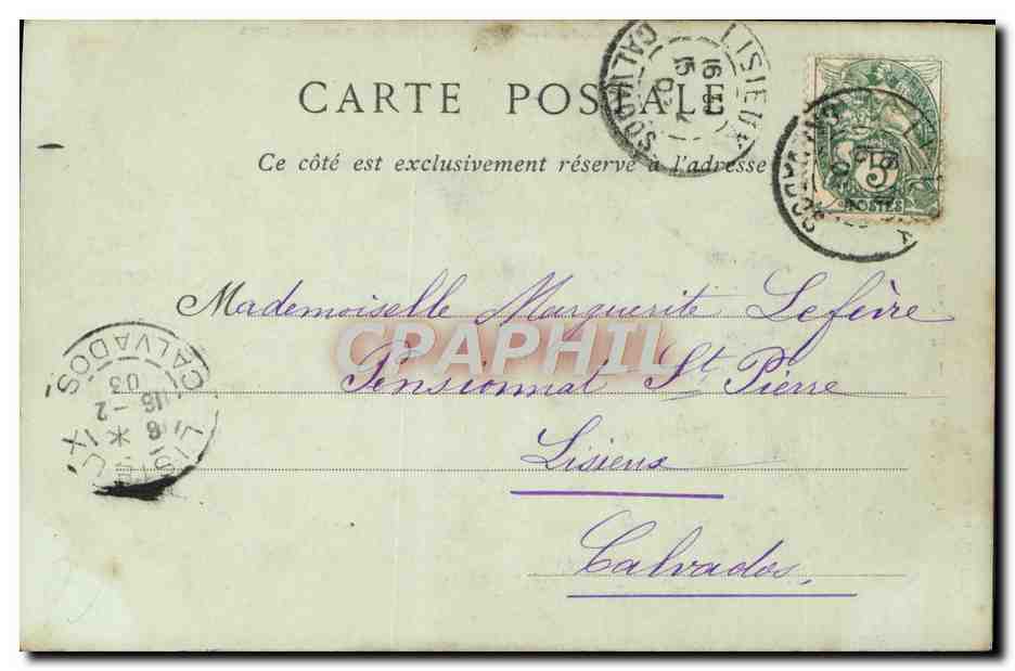 CPA Trouville sur Mer La Rue De Paris — Verso