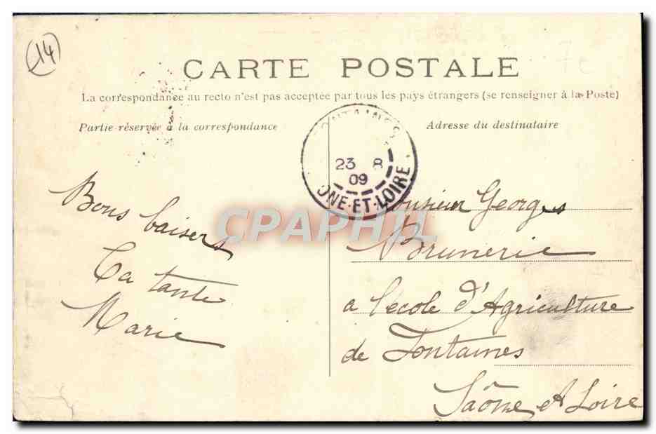 CPA Trouville Cote de la Corniche et rue des Roches Noires  — Verso