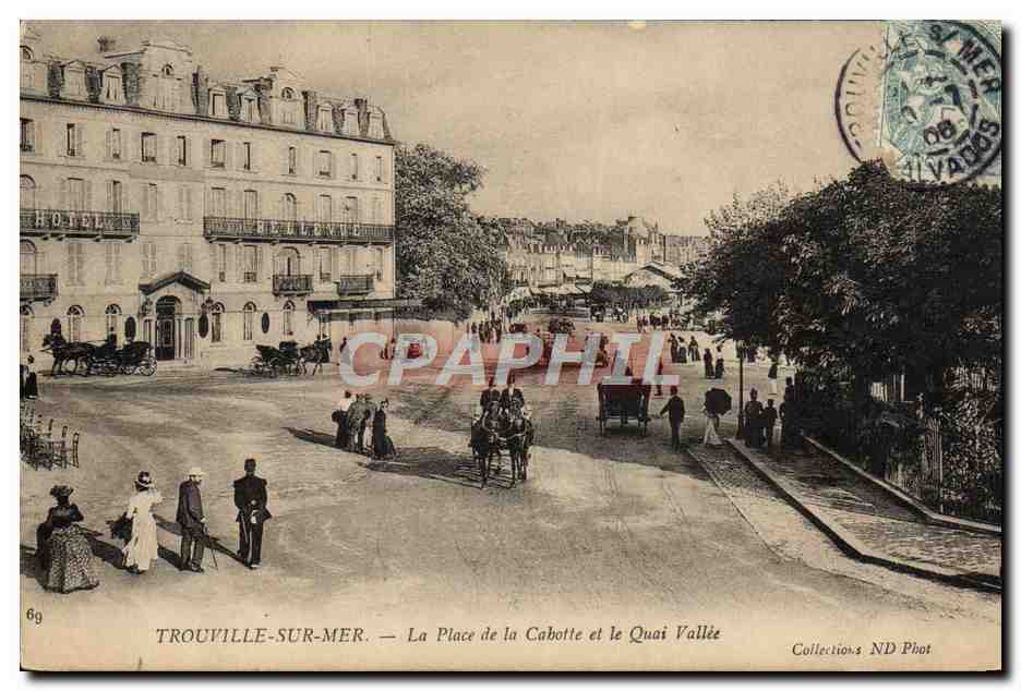 CPA Trouville Sur Mer La Plage de La Cathotte le Quai Vallee