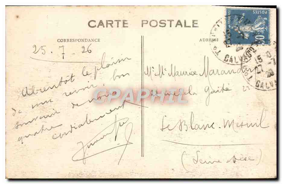 CPA Trouville Villas des flots et la jetee promenade — Rückseite