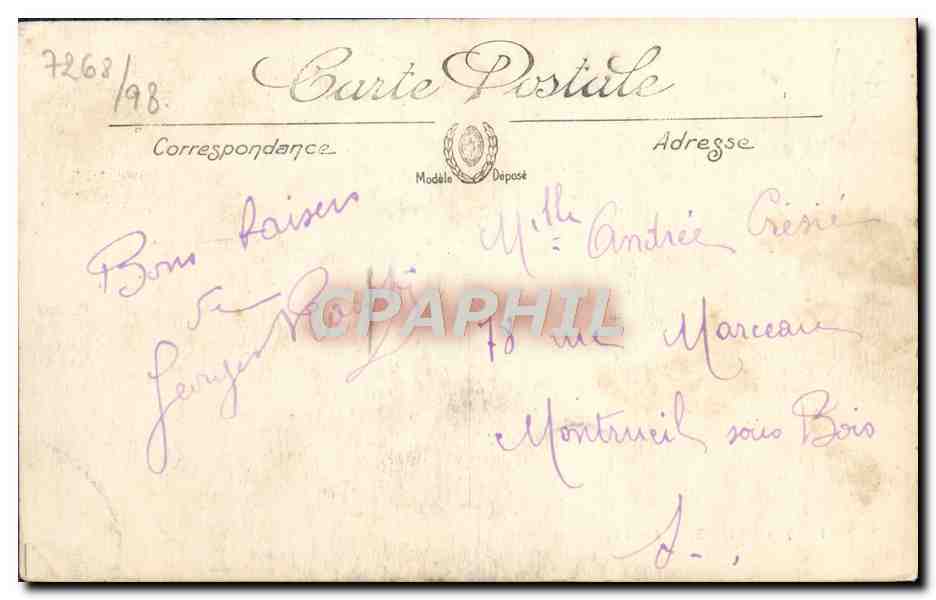 CPA Trouville Les villas et la plage — Verso