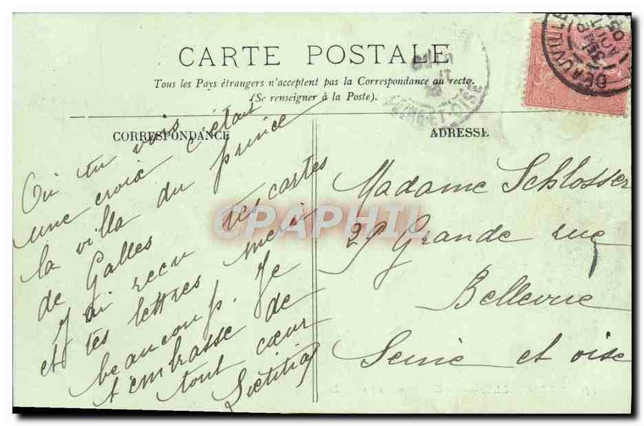 CPA Trouville un groupe de villas — Verso