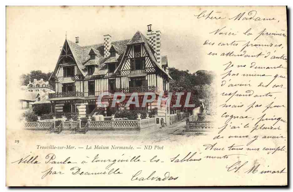 CPA Trouville La maison normande