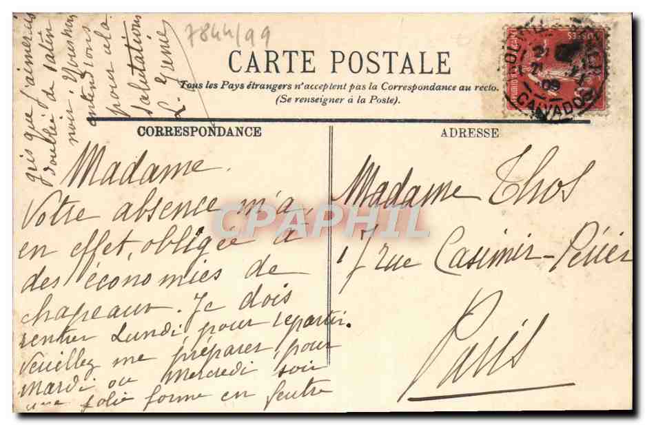 CPA Trouville Deauville vue generale prise des fremonts — Verso