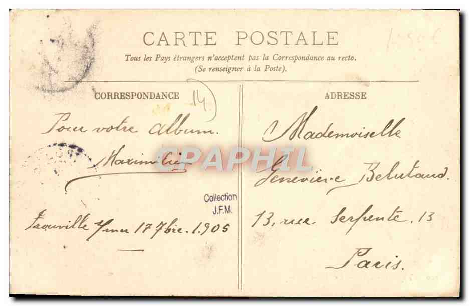 CPA Trouville Vue generale — Verso