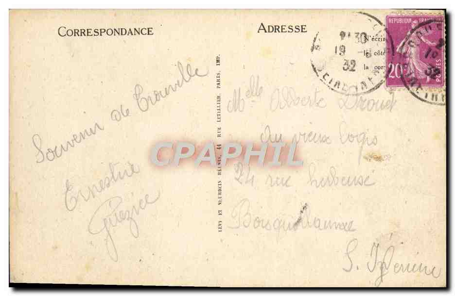 CPA Trouville Vue generale — Verso