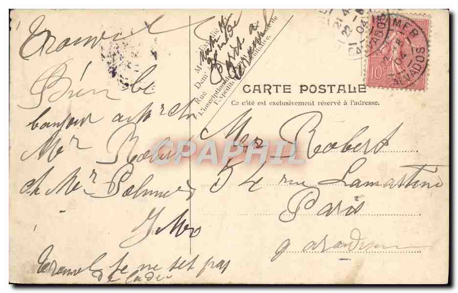 CPA Trouville Vue du grand salon — Verso