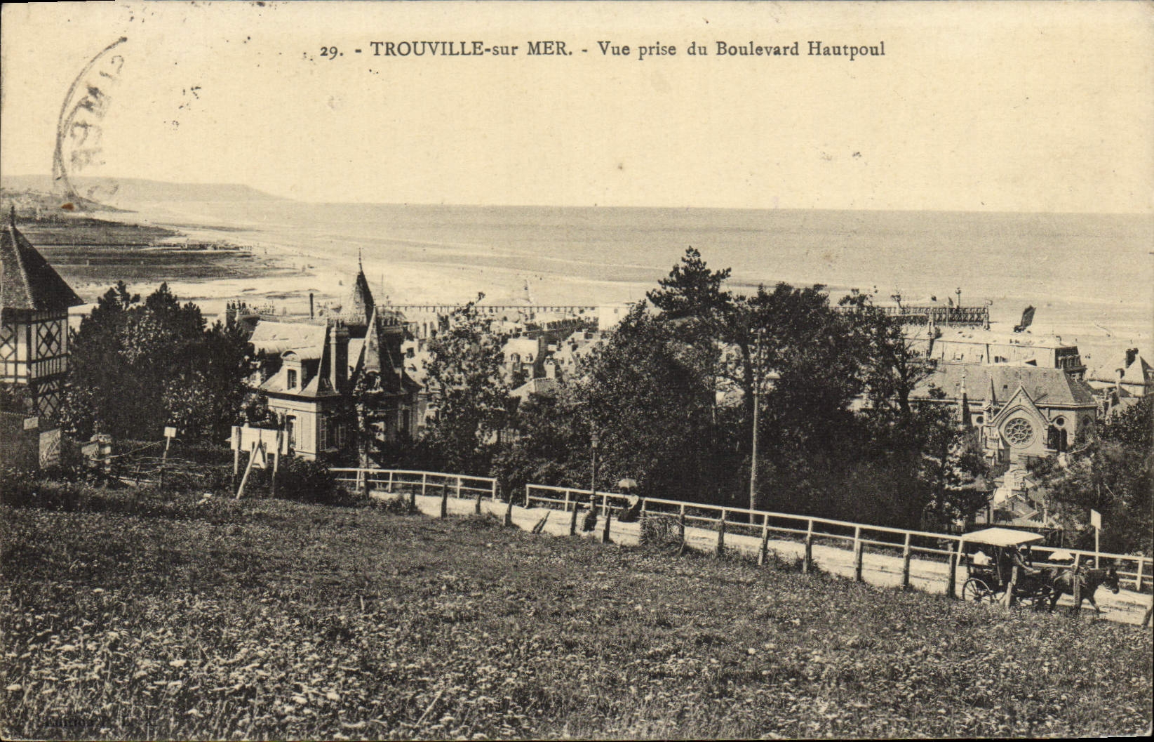 CPA Trouville Sur mer Vue Prise du boulevard hautpoul