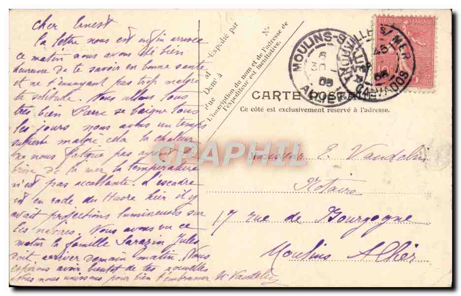 CPA Trouville Vue generale prise du calvaire — Rückseite
