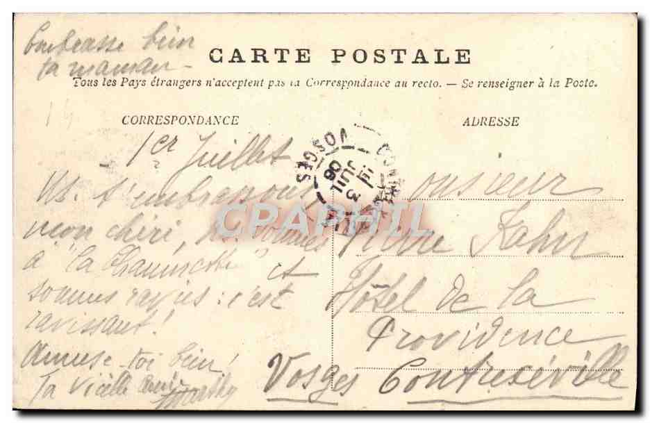 Trouville — Vue générale prise du Calvaire — éditeur Calvaux, n° 52 — Verso