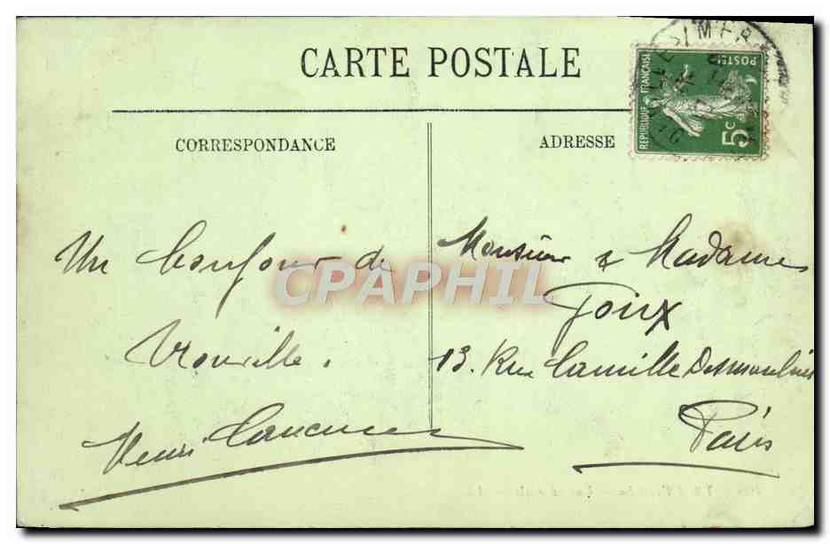 CPA Trouville Vue generale — Verso