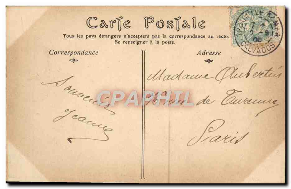 CPA Trouville Sur mer vue generale des villas — Rückseite