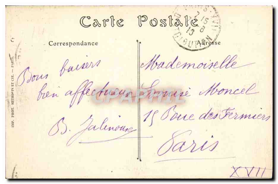 CPA Trouville Sur Mer Vue Generale prise du calvaire — Verso