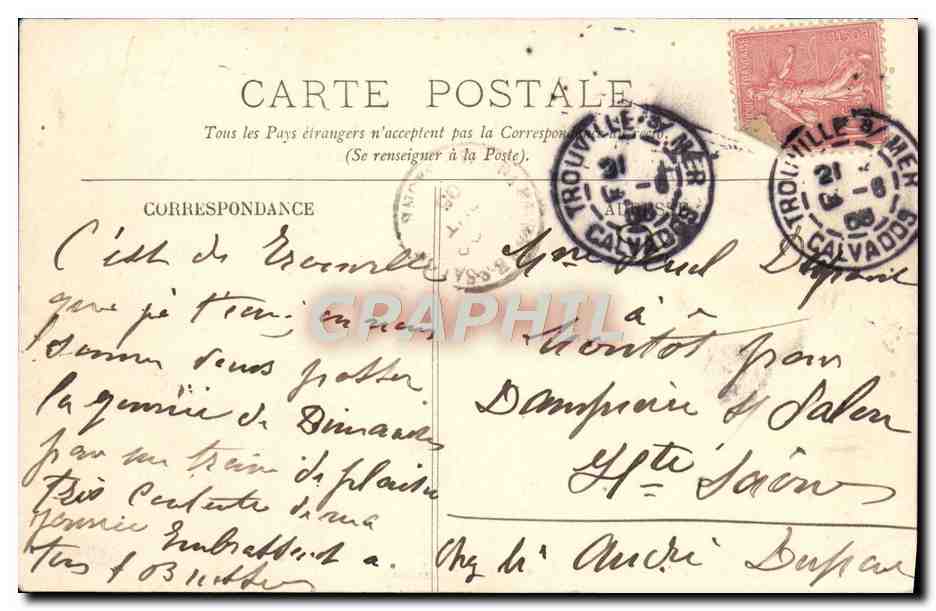 Trouville — Les Jetées à l'Heure de la Marée — Éditeur V.I.L. n°44 — Rückseite