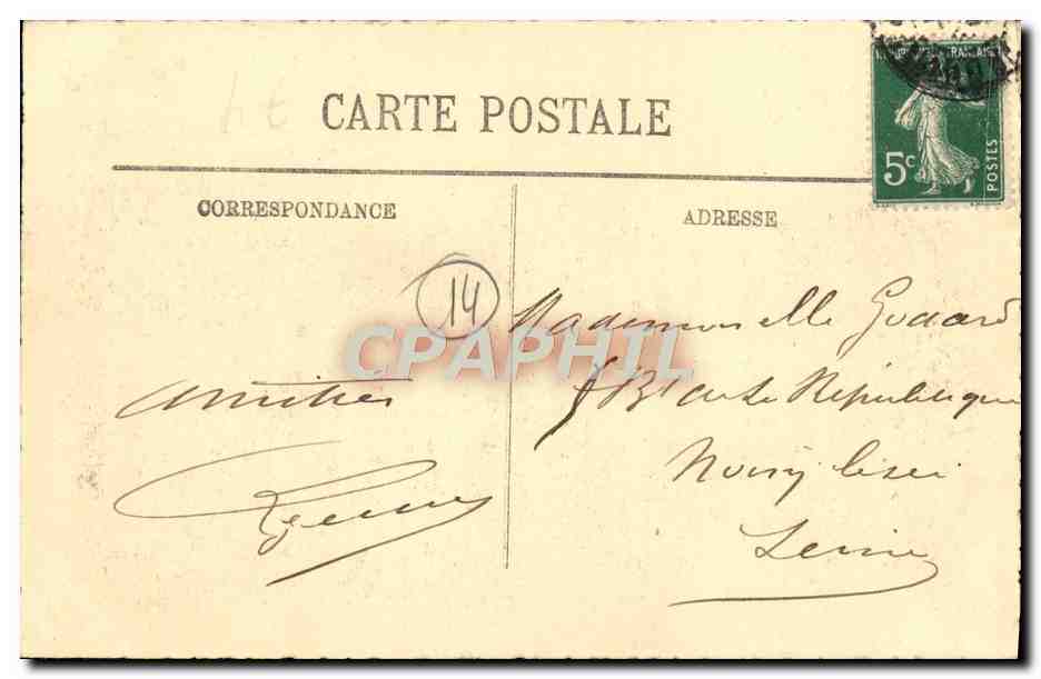 CPA Trouville La jetee et la plage a maree basse — Verso