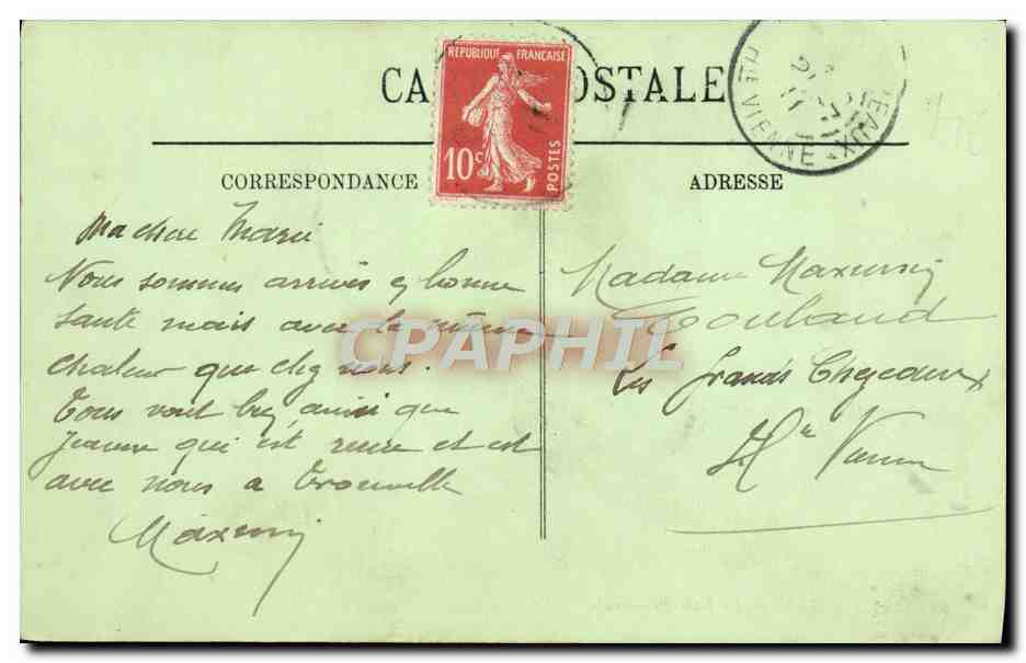 CPA Trouville La jetee promenade Bateau — Verso