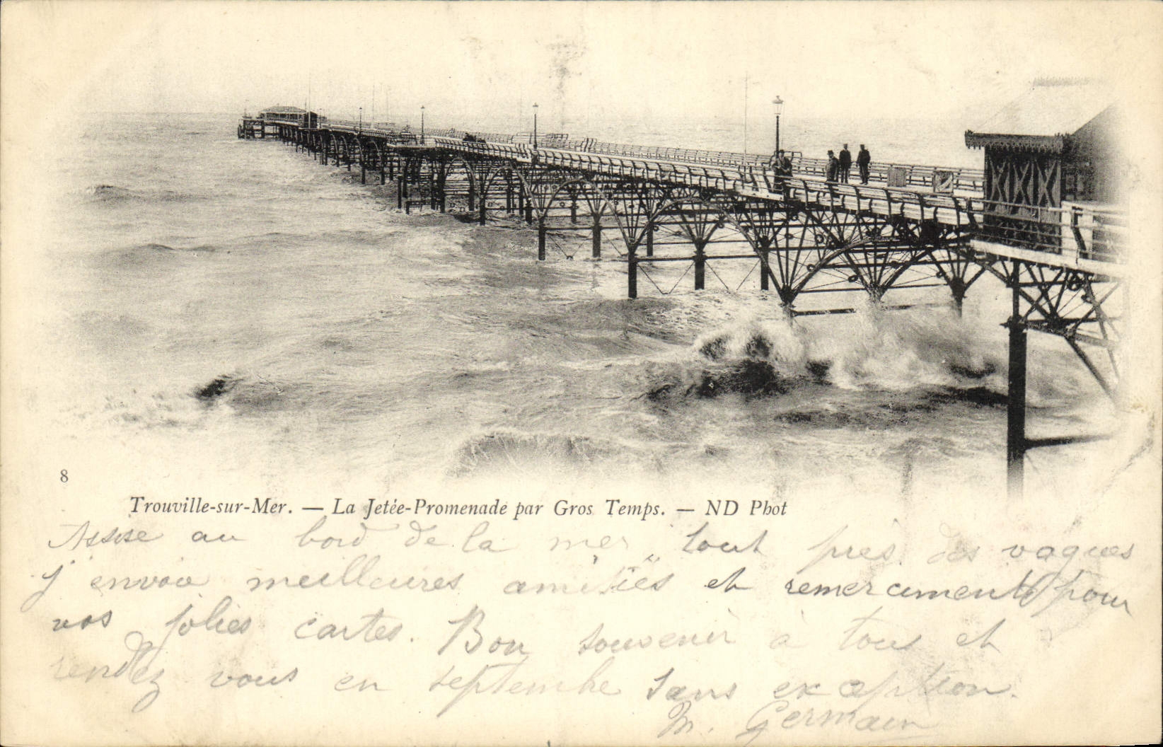 Trouville-sur-Mer — La Jetée-Promenade par Gros Temps — ND Pbot