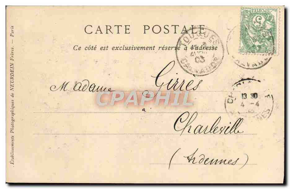 CPA Trouville Sur Mer Les jetees au moment de la maree — Verso