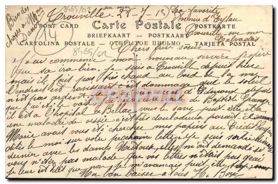 CPA Trouville Sur Mer Les jetee mer basse — Rückseite