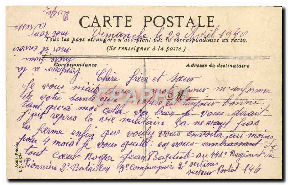 CPA Trouville Le marche Cheval — Verso
