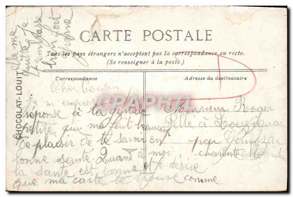 CPA Trouville Bateau de peche sortant du port — Verso
