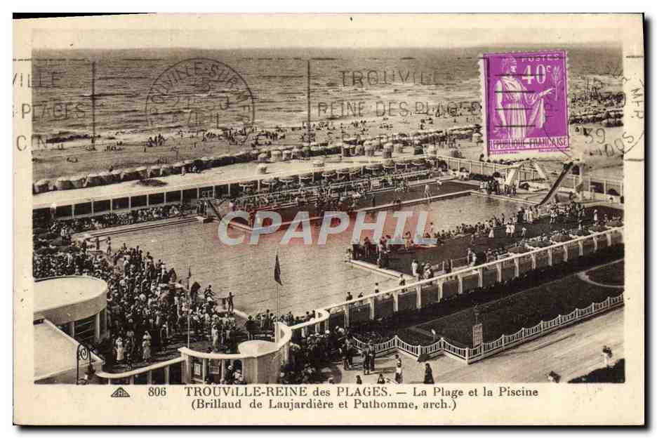 TROUVILLE-REINE des PLAGES — La Plage et la Piscine — Brillaud de Laujardière et Puthomme, arch.