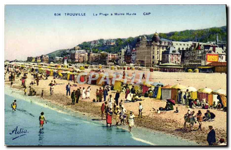 CPA Trouville La plage a maree haute