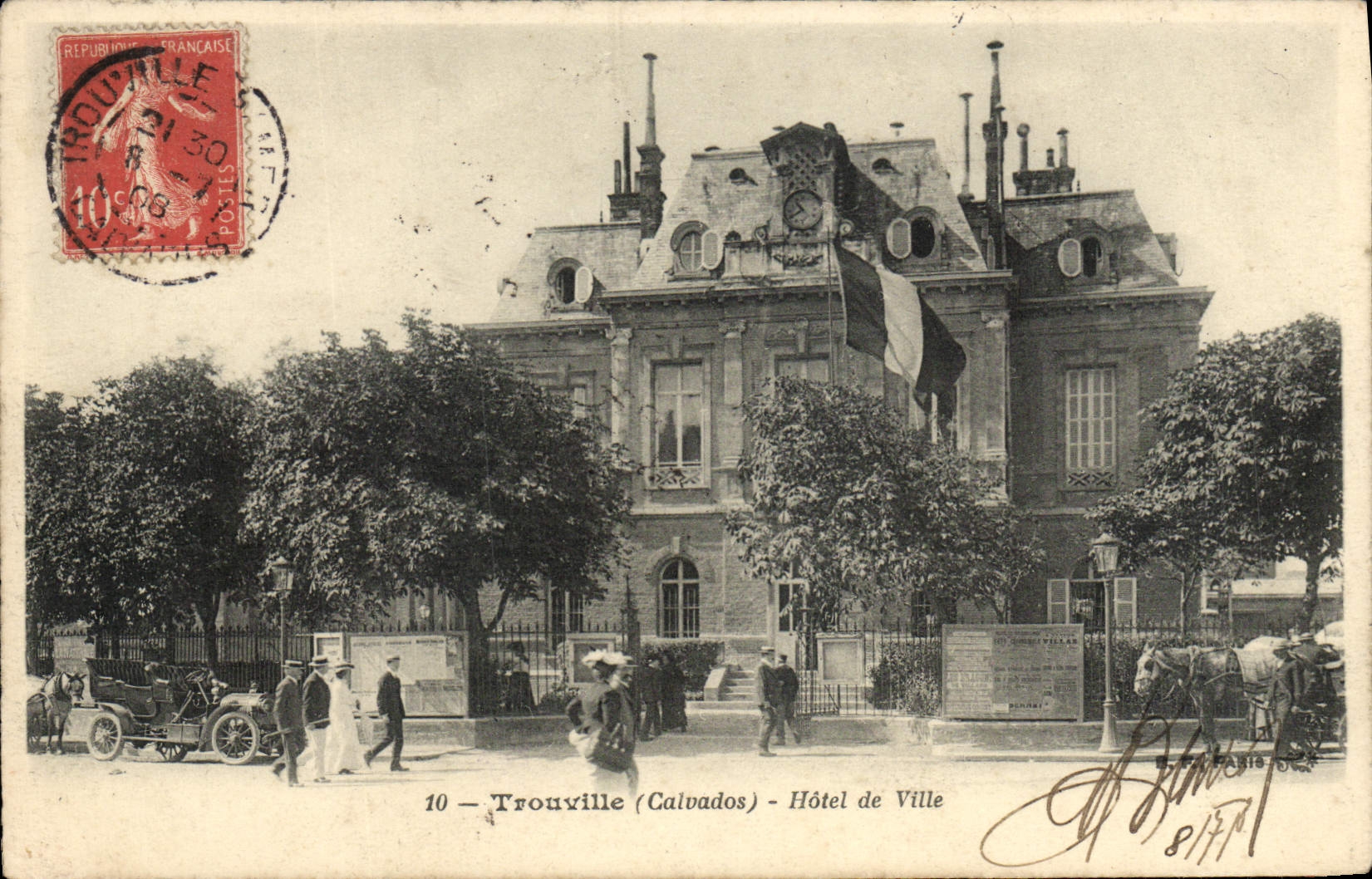 CPA Trouville Hotel de ville