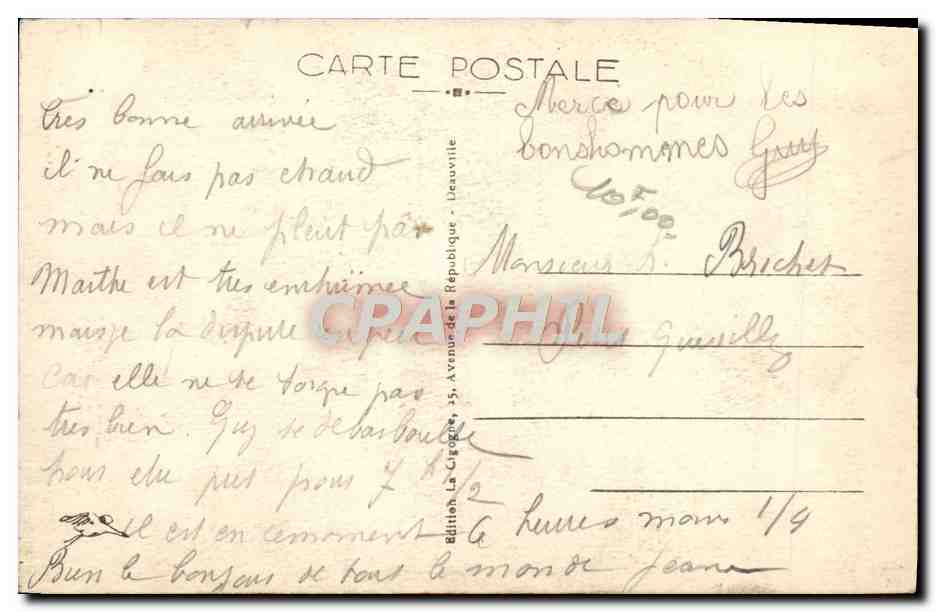 CPA Trouville La reine des plages notre dame des victoires Bateau — Rückseite