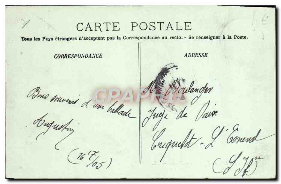 CPA Trouville Eglise Notre dame — Verso