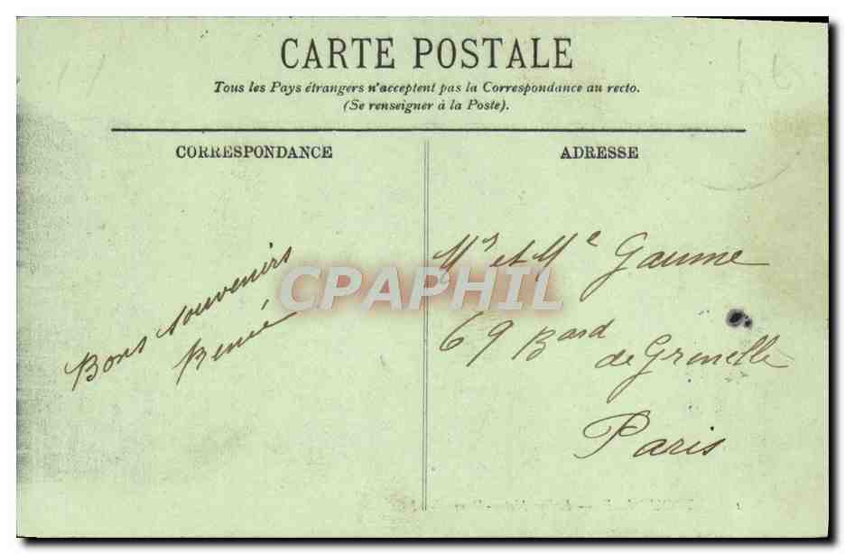 CPA Trouville Eglise Notre dame — Verso