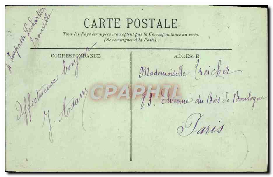 Trouville — Hôtel et Rue de Paris — LL. n°28 — Verso